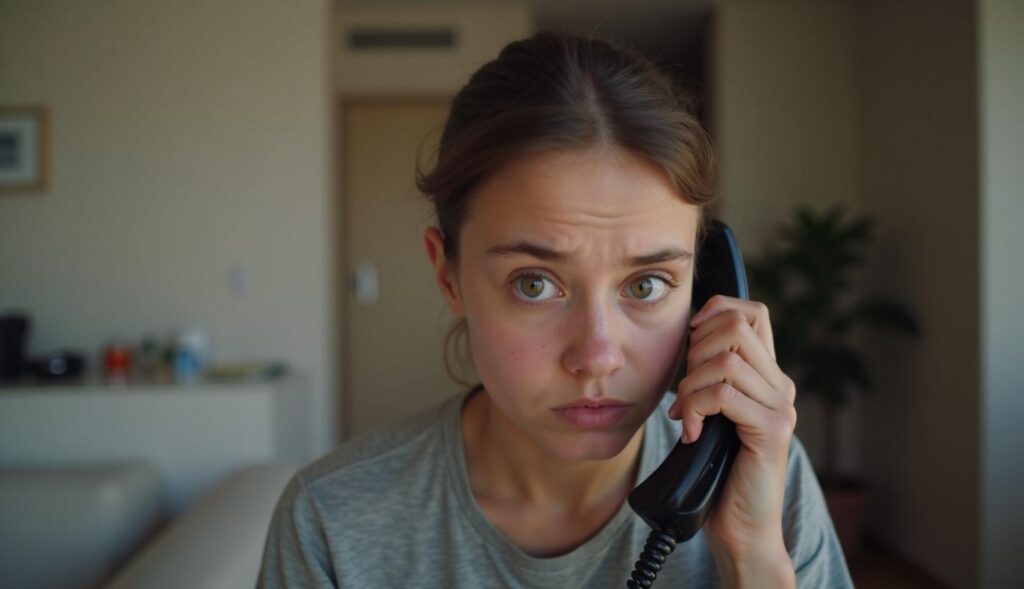 Forvirret person ved telefon